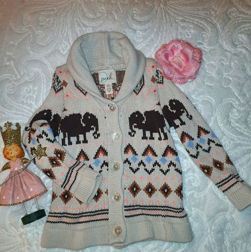 Tribal elephant sweater from Peek